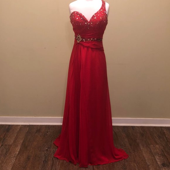 Rush by RT Formals Red Dress Size 8 - Picture 1 of 4